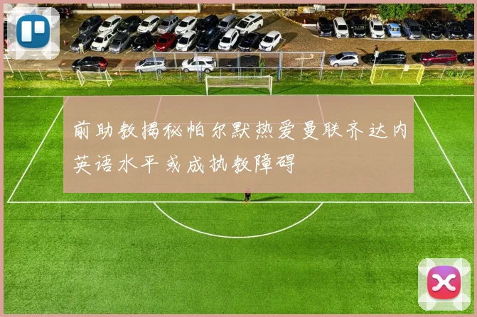 前助教揭秘帕尔默热爱曼联齐达内英语水平或成执教障碍